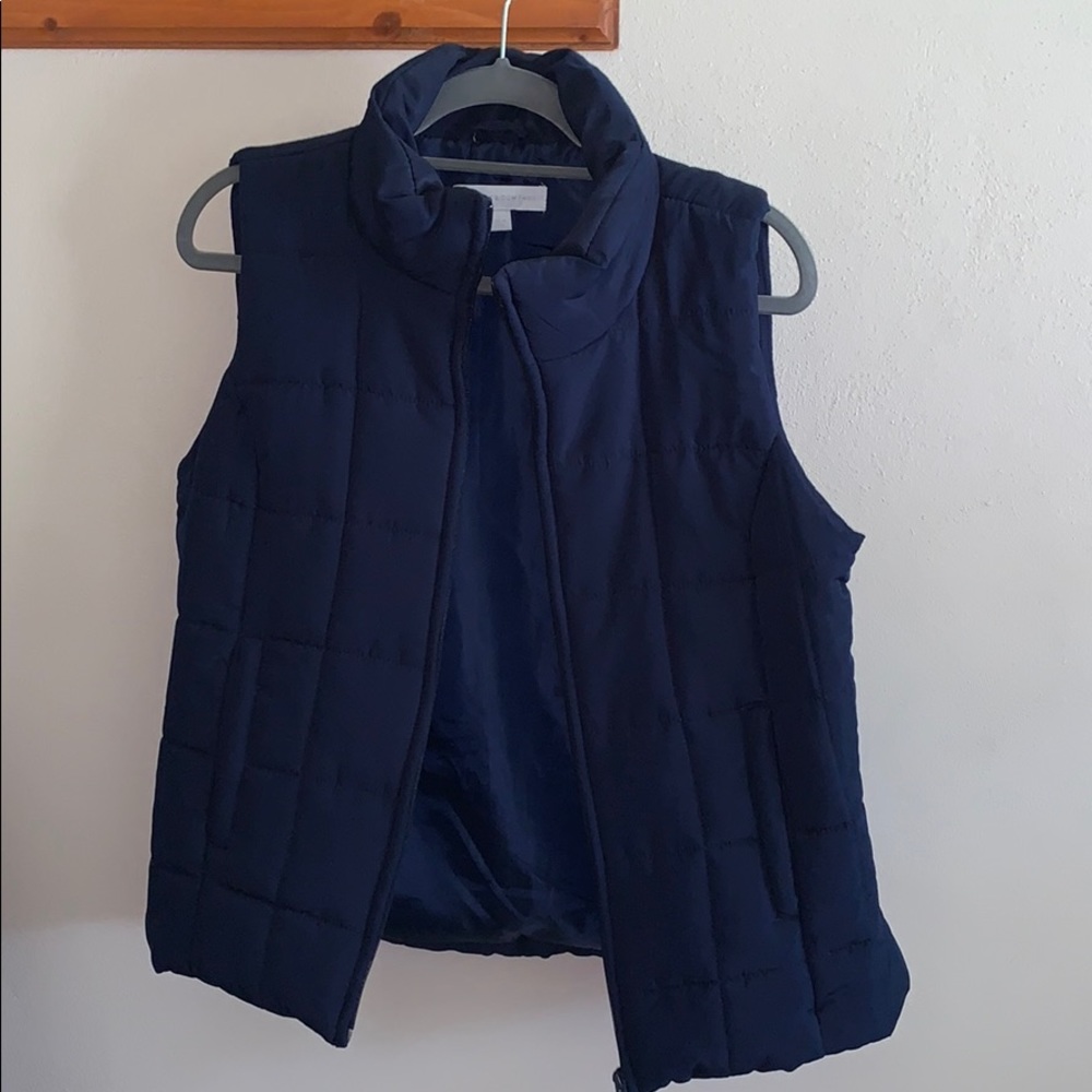 Navy blue winter vest